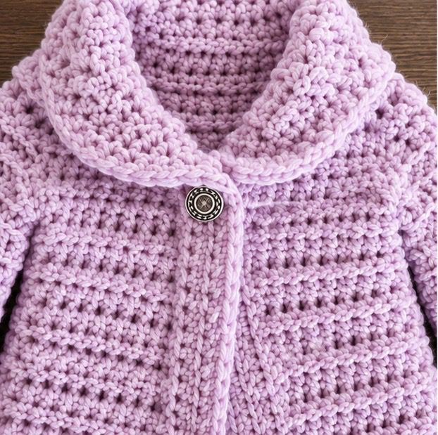 Crochet Merino Cardigan
