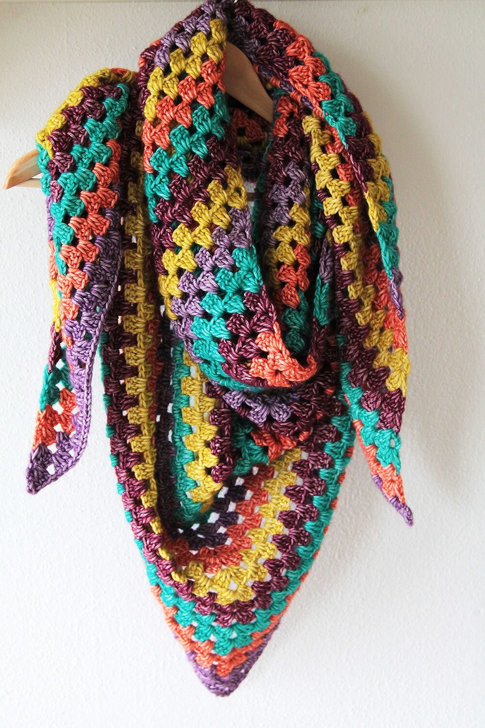 Crochet Granny Stitch Scarf