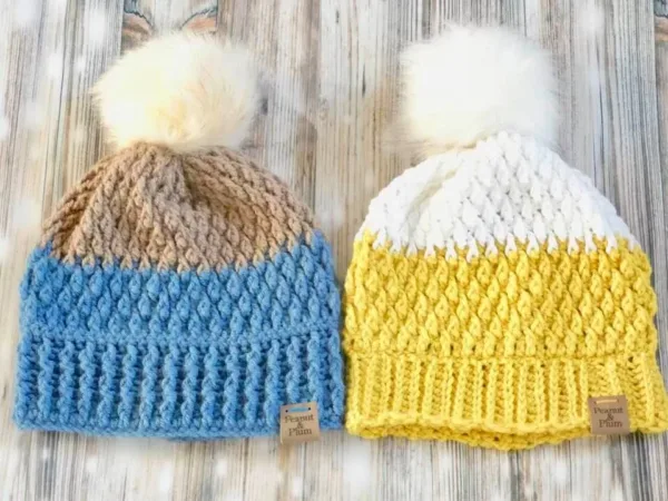Alpine beanie - crochet tutorial