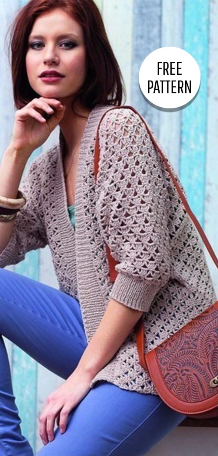 Batwing crochet cardigan