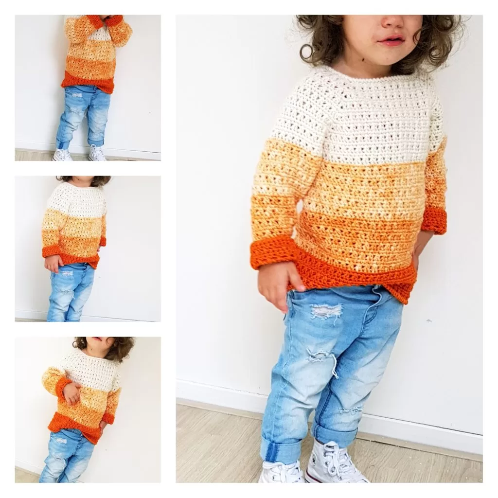pumpkin crochet sweater