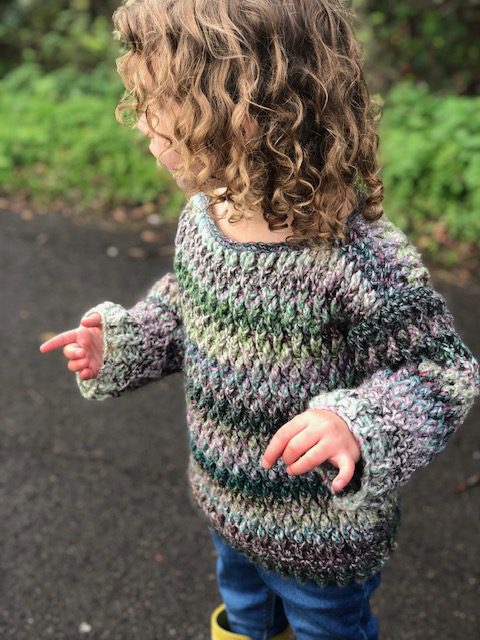 Rustic crochet sweater