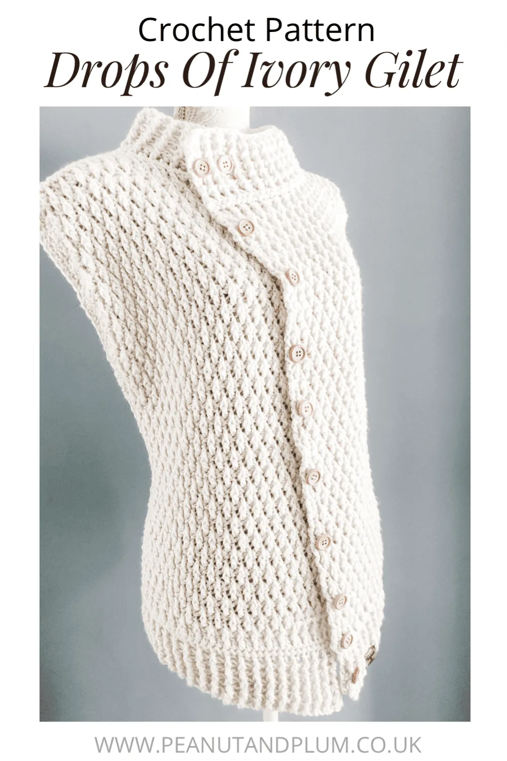Drops Of Ivory Simple Crochet Gilet