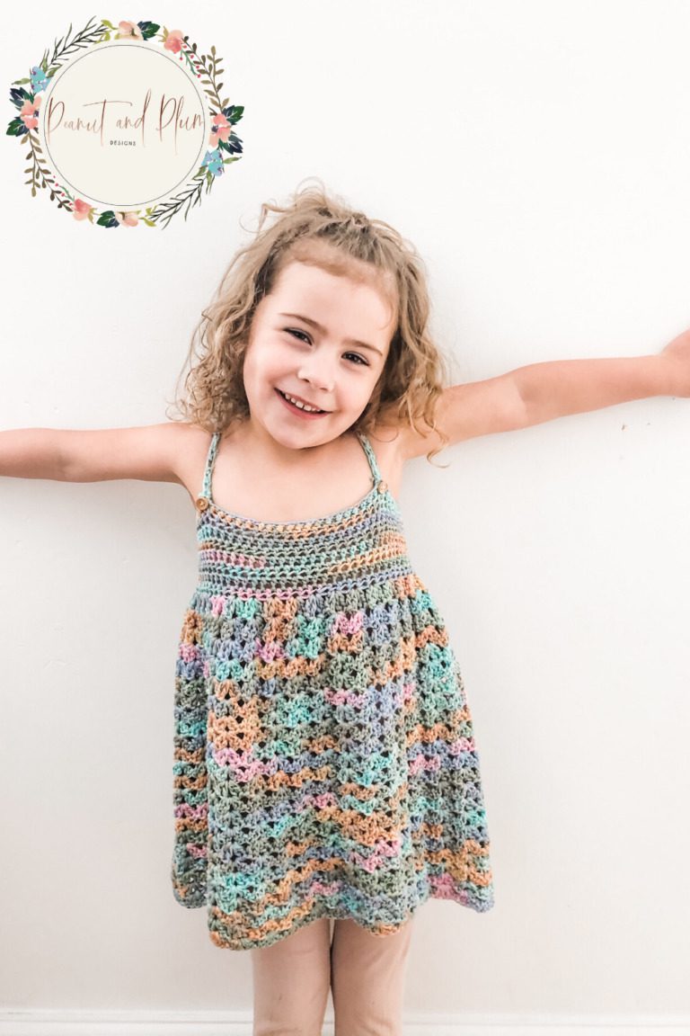 Over the Rainbow summer crochet dress - Peanut and Plum