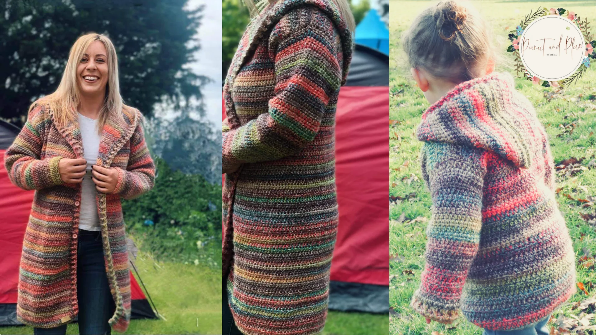 Boho festival hoodie crochet pattern