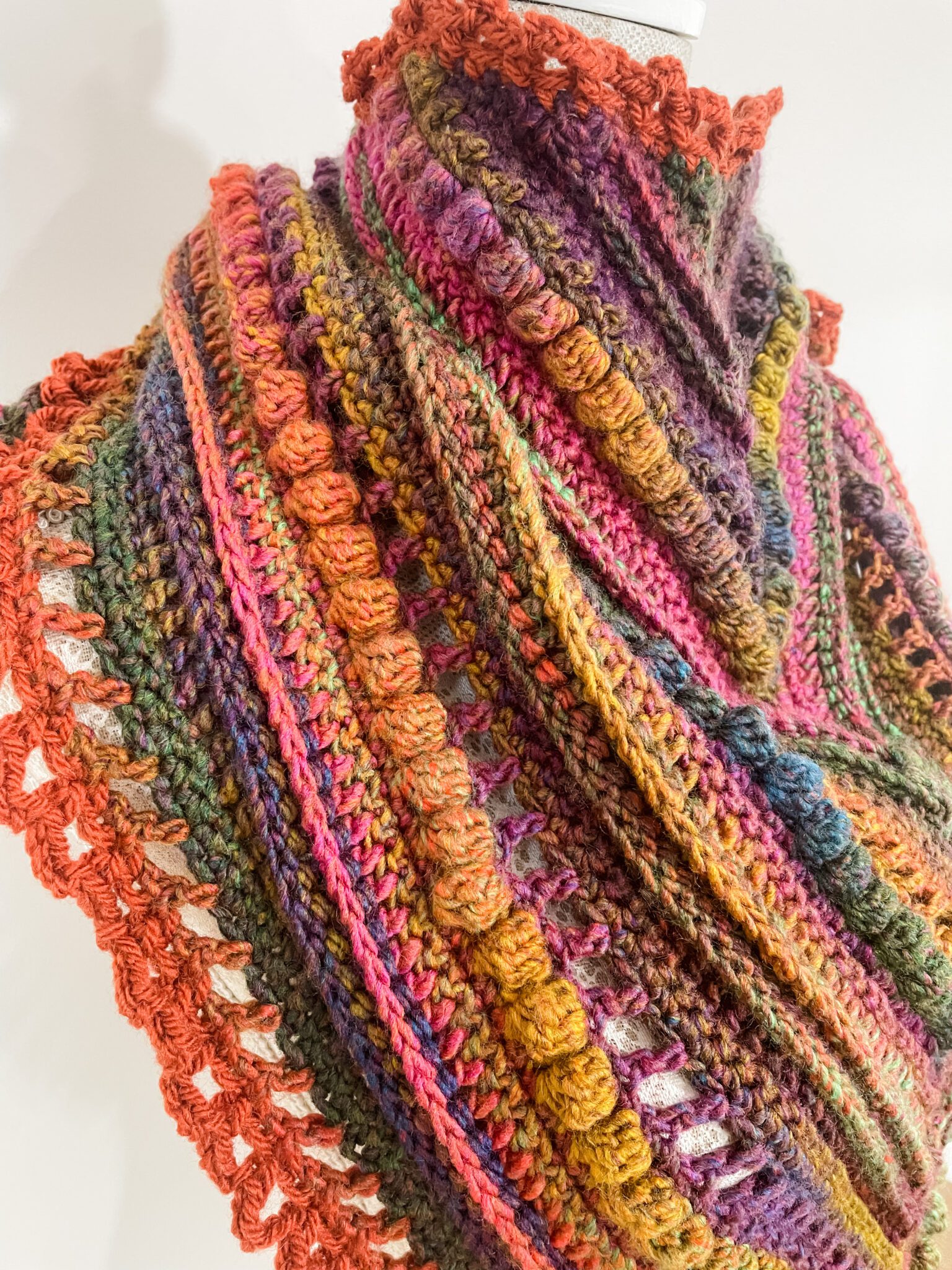 Setting Sun free crochet scarf pattern - Peanut and Plum