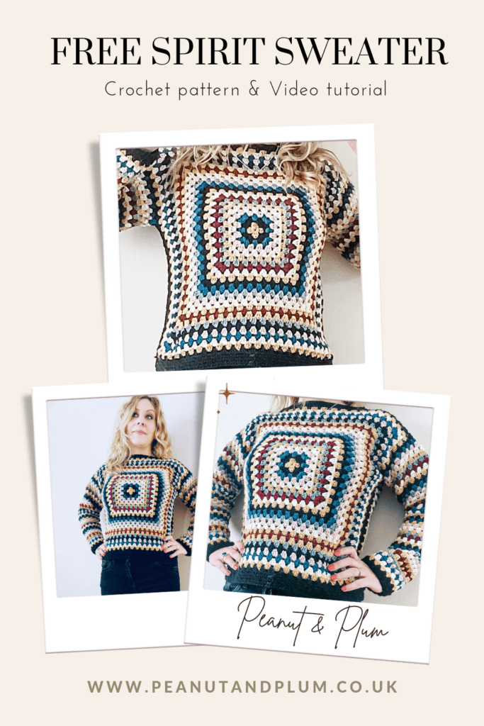 Free Spirit crochet sweater pattern