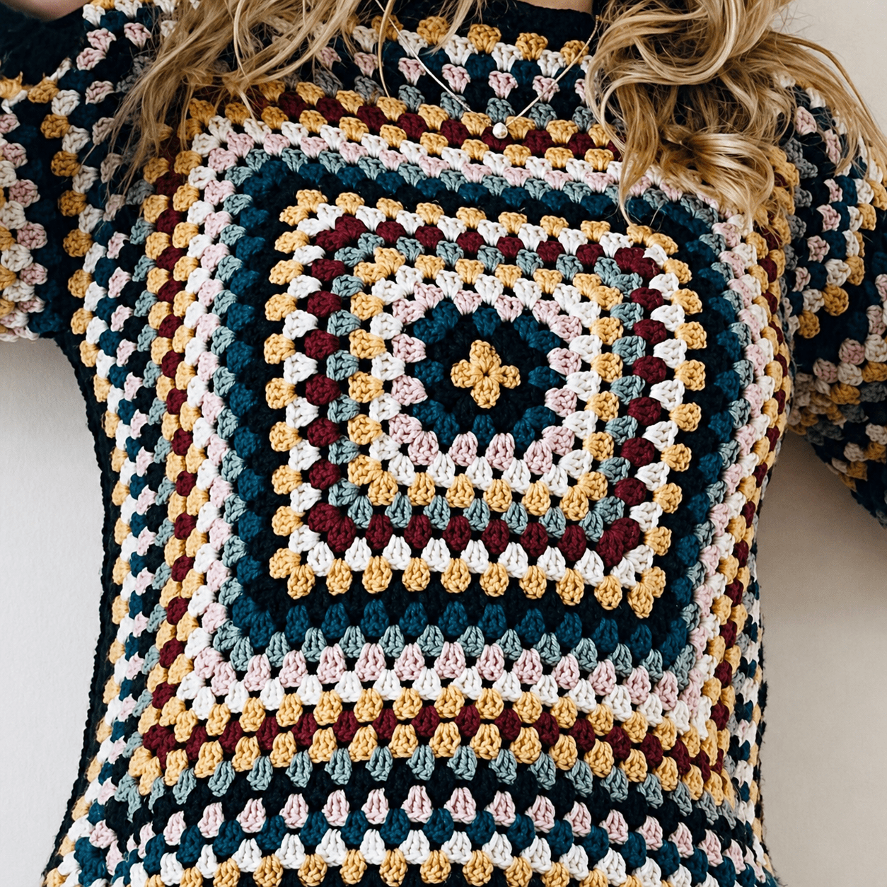 Crochet Granny Square Sweater