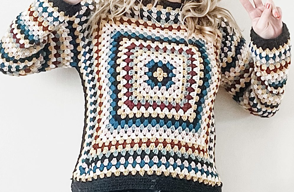 Crochet granny square top