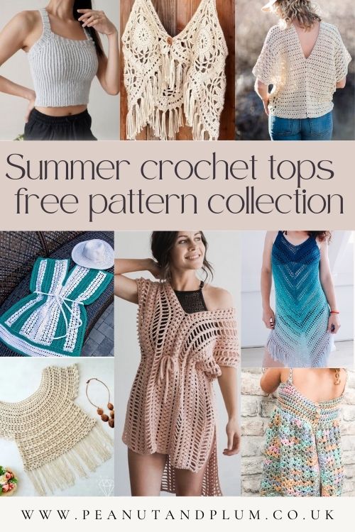 Summer crochet tops patterns - Free pattern collection 