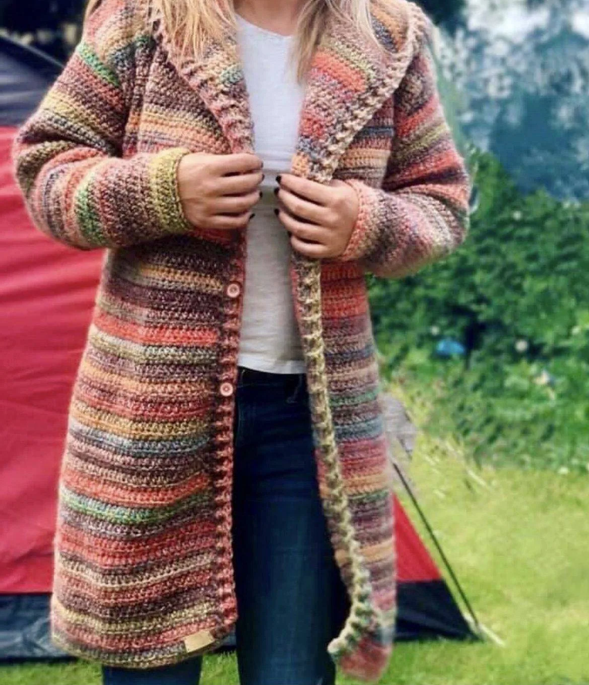 Boho Festival Crochet Hoodie