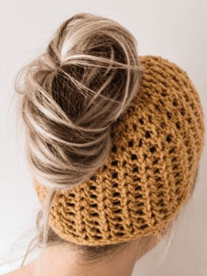 Messy Bun Beanie Pattern