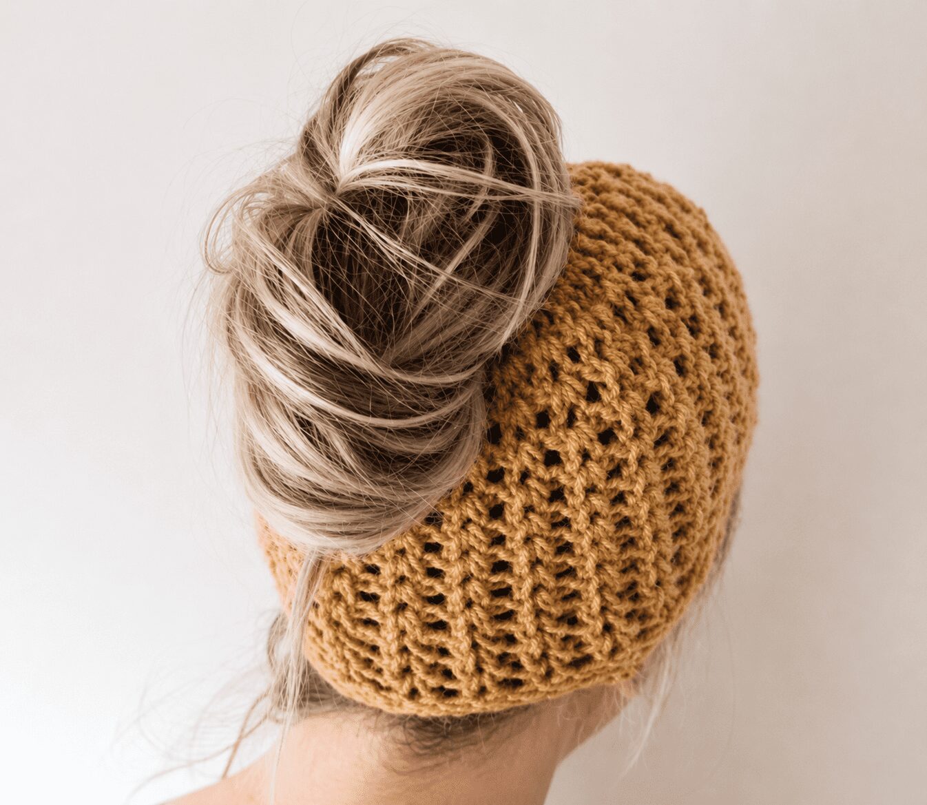 Messy Bun Beanie Pattern
