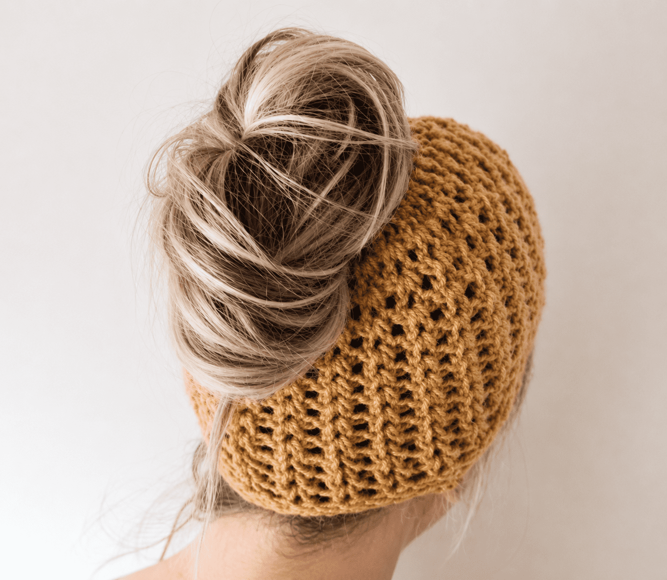 Messy Bun Beanie Pattern