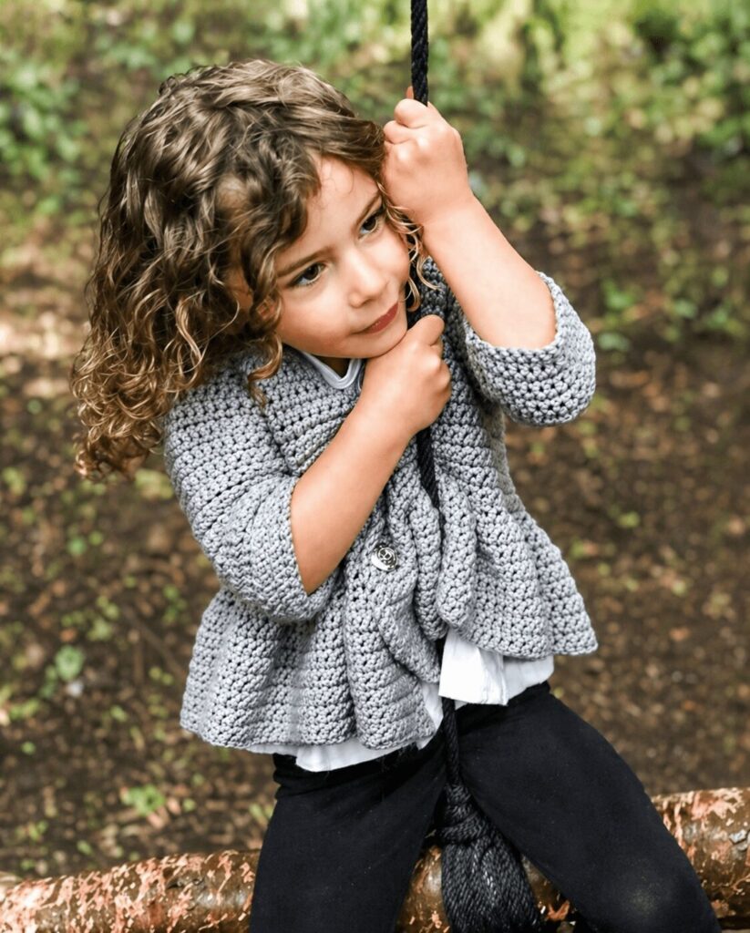Crochet Girls cardigan