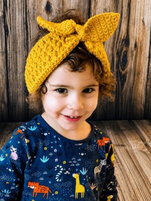 Dahlia retro headband pattern