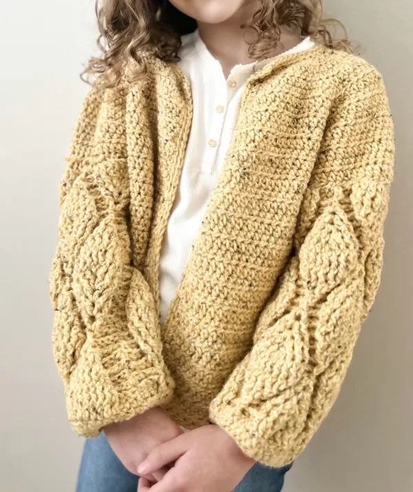 Autumn Leaves Crochet Cardigan - Image 5