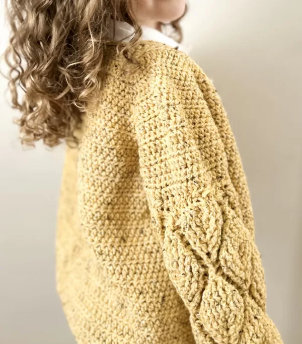 Autumn Leaves Crochet Cardigan - Image 6