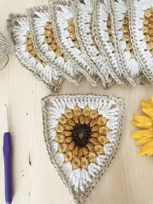 Crochet Sunflower Bunting