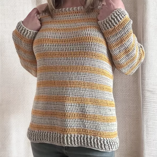 Sun-Kissed Off The Shoulder - Crochet Summer Sweater - Image 6