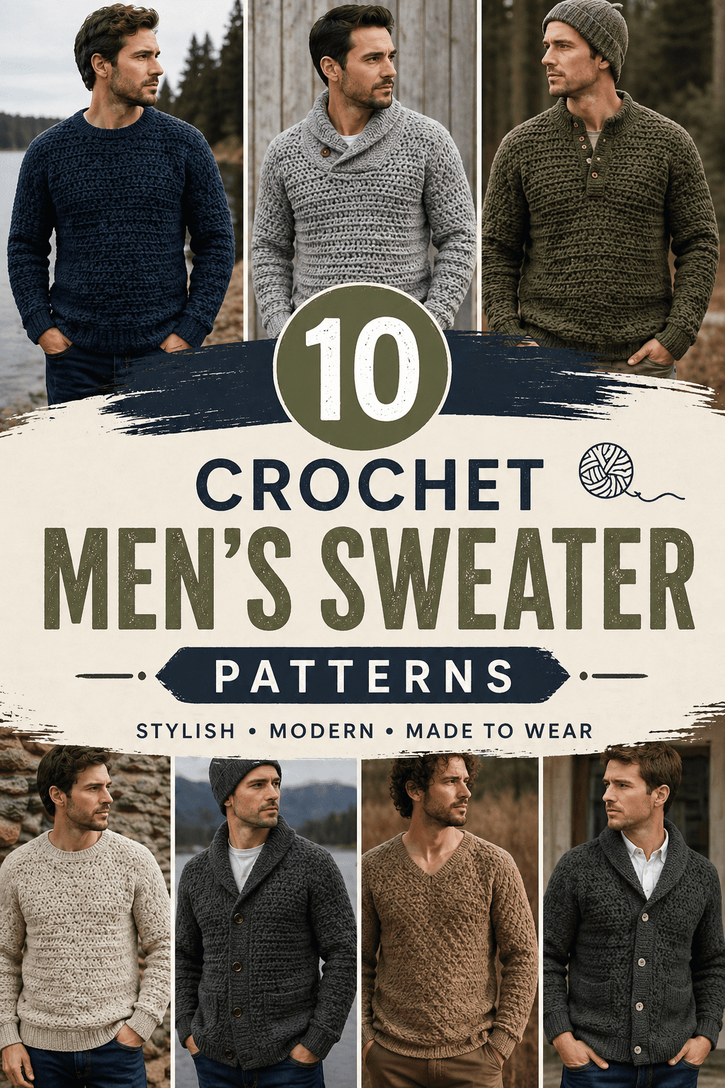 Men’s Crochet Sweater Patterns