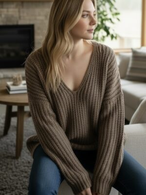 Crochet knit-like sweater