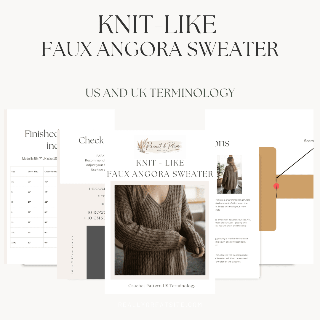 Crochet Merino sweater pattern