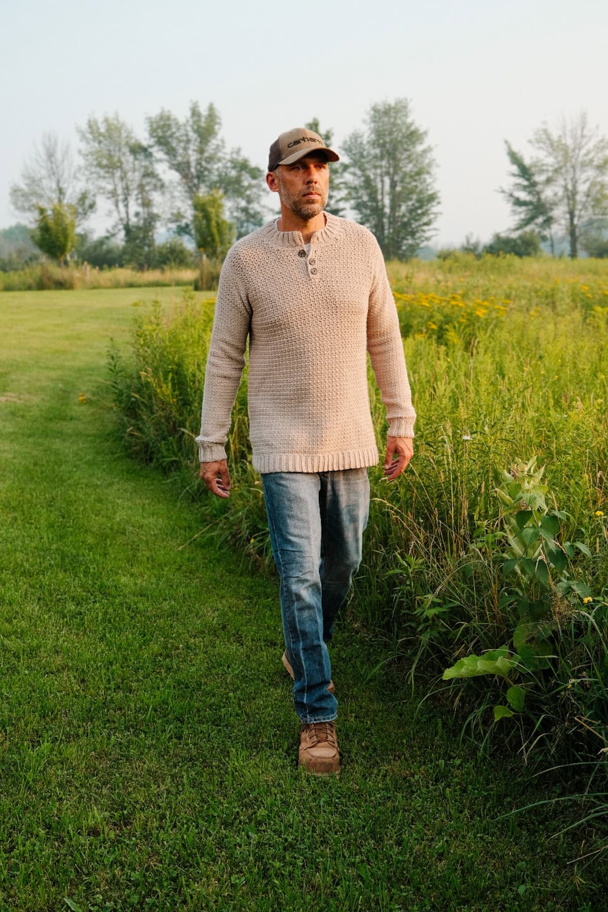 Ambrose Quarter Button Crochet Men’s Sweater by A Crocheted Simplicity