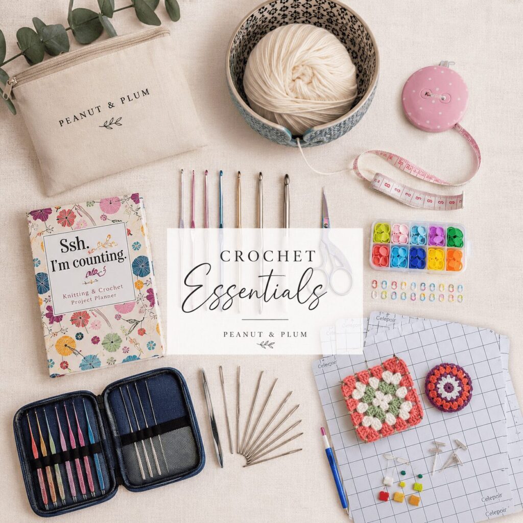 Crochet essential supplies