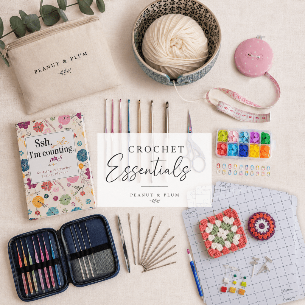 Crochet essential supplies