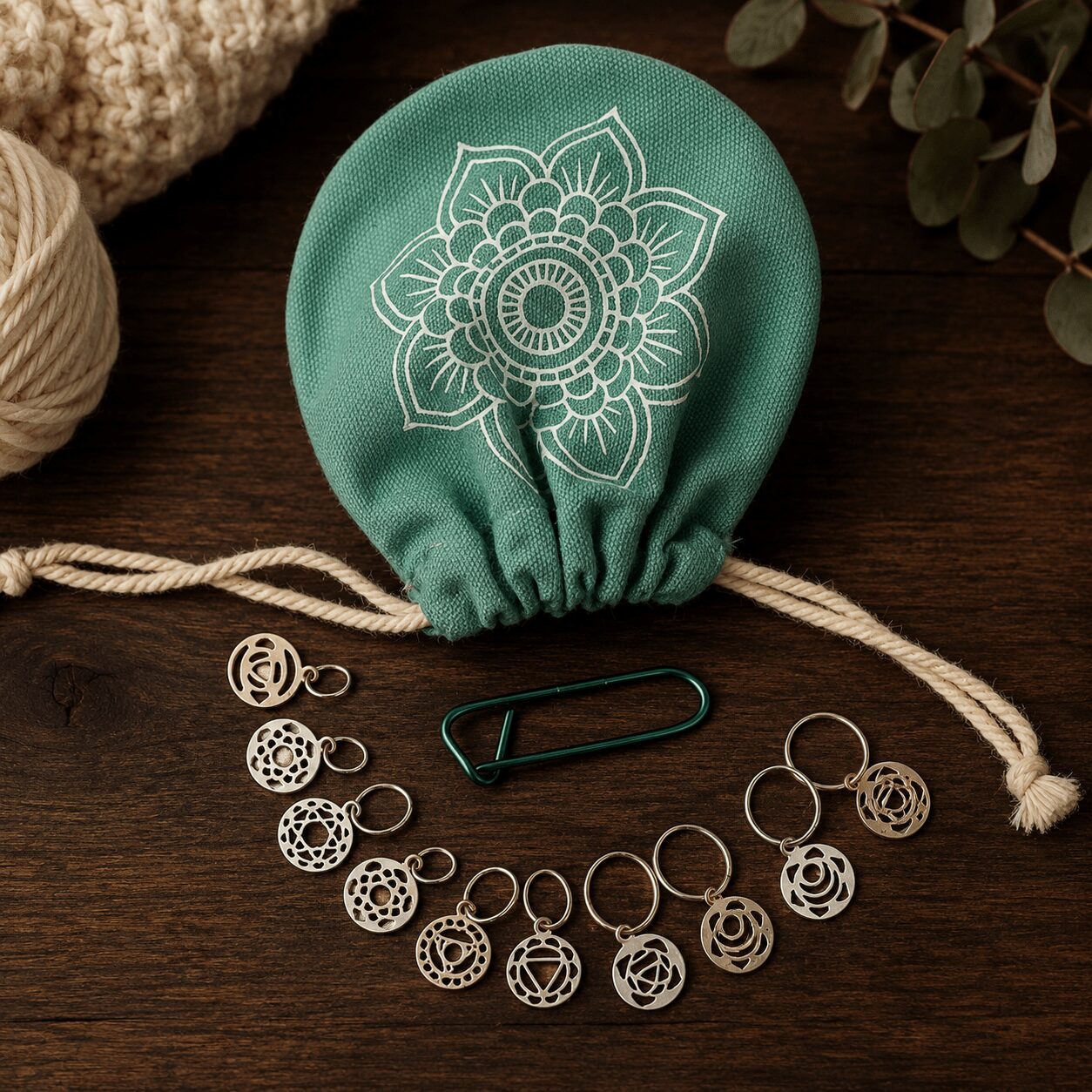 KnitPro Mindful Collection - Sterling Silver Plated Chakra Stitch Markers