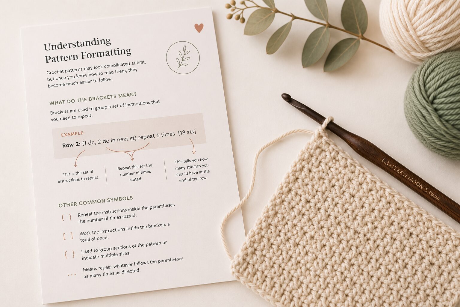 Guide to crochet pattern reading
