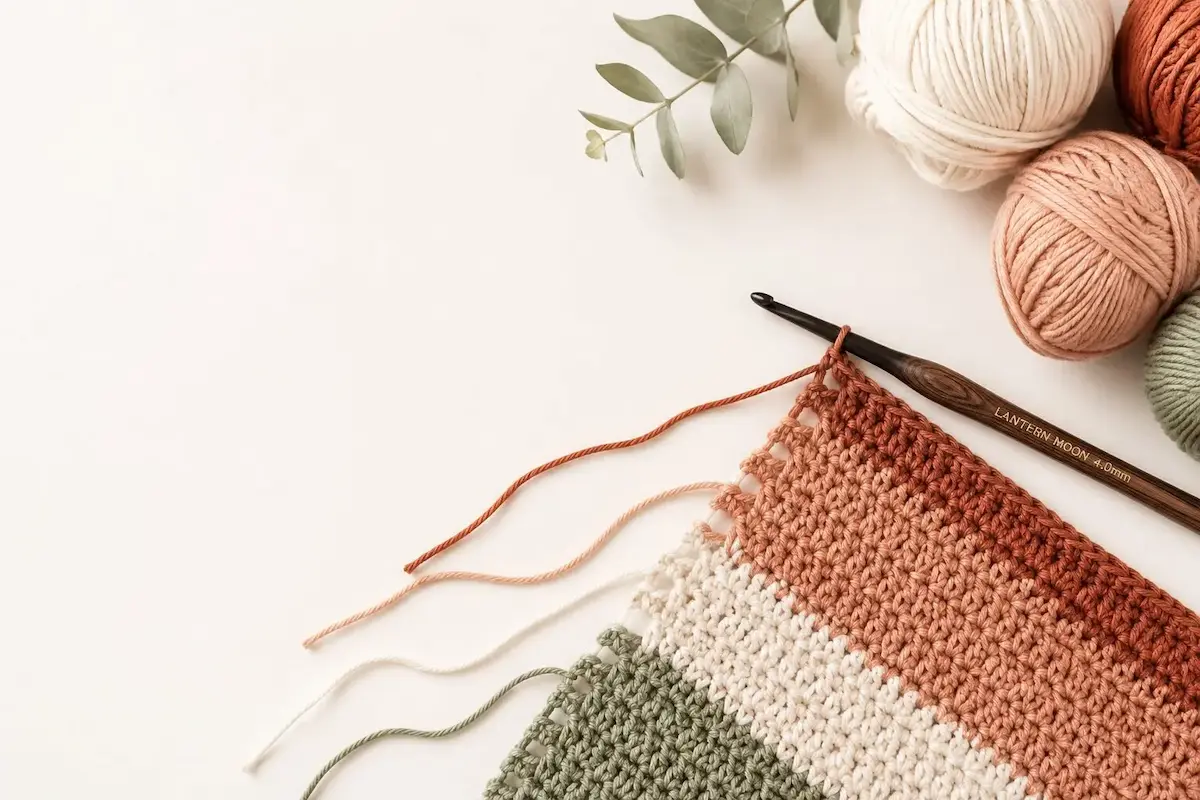 Mastering colour changes in crochet