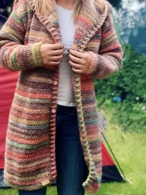 Boho Festival Crochet Hoodie