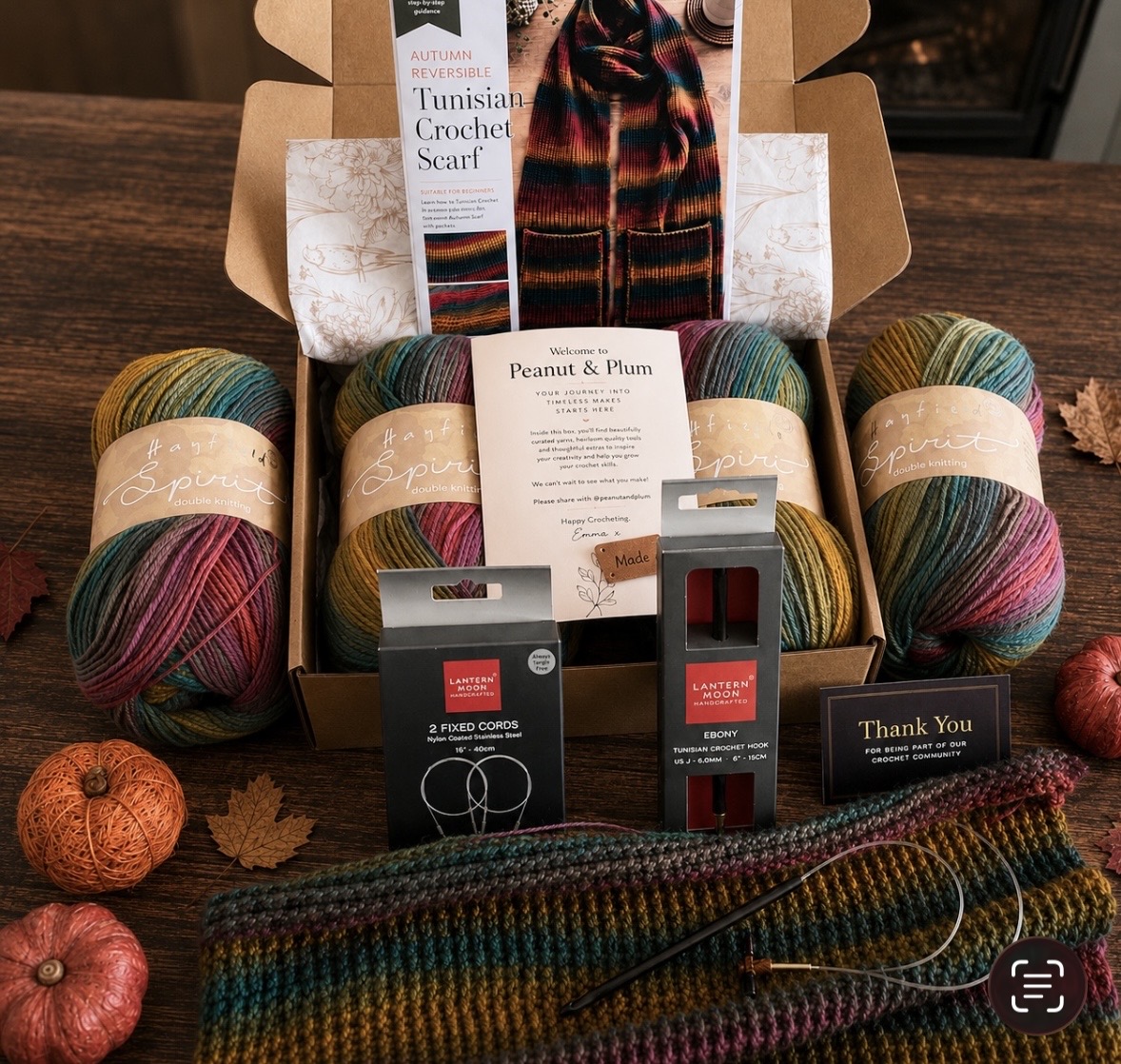 Reversible Tunisian Crochet Scarf Kit