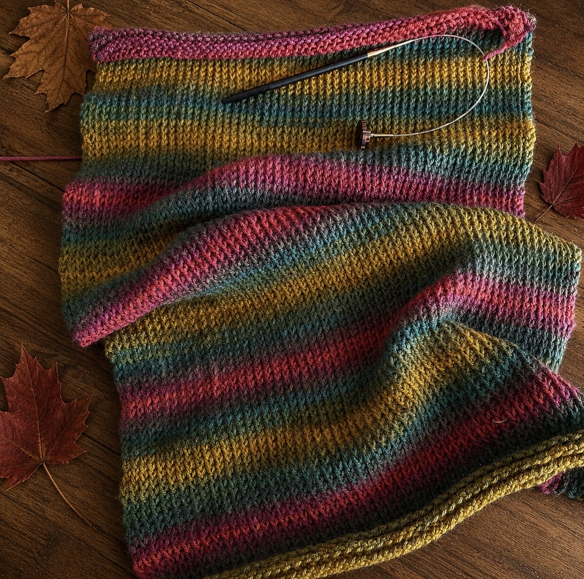Tunisian Crochet Scarf Autmn