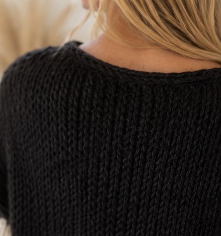 Ember Tunisian crochet sweater photograph