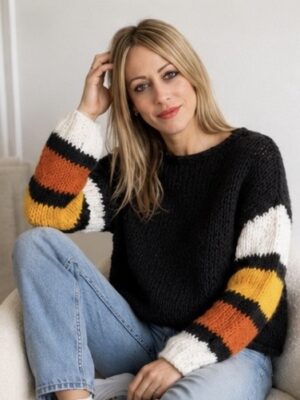 Tunisian crochet sweater