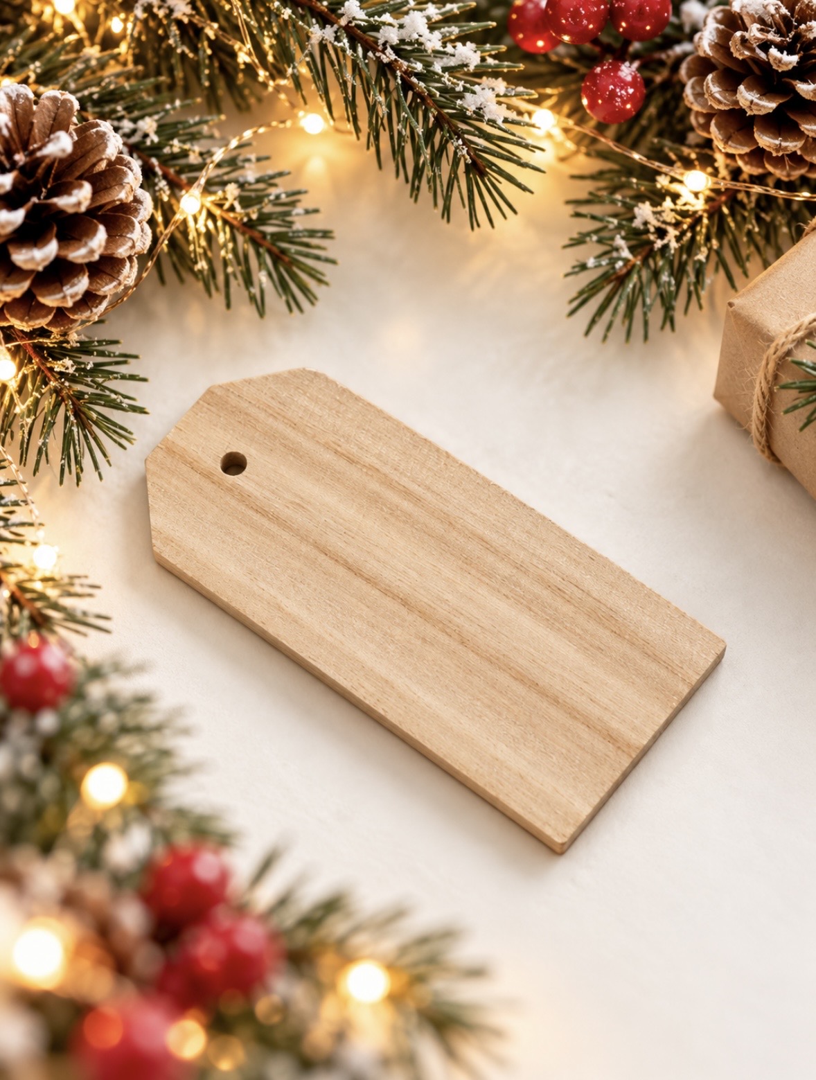 Wooden name tag